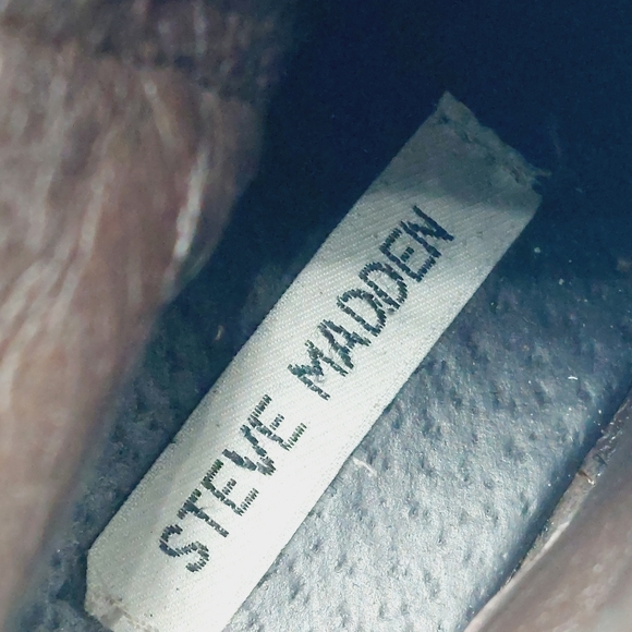 Steve Madden Tarnney Brown Leather Side Zip Lace Up Studded Combat Boots i764 - Picture 9 of 11